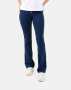 Sissy Boy High Waist Bootleg Zip Knit Denim Jeans Indigo - 14 / Blue