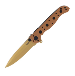 CRKT M16-01DZ Spear Point Zytel W D2 Tan Titanium Nitride Blade Coating