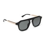 Diff Jena Sims Sims Designer Oversized Navigator Sunglasses For Women 100% Uva uvb Polarized Protection Black + Grey