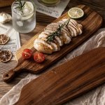 1PC Chopping Board Wooden Cutting Board Butcher Block Cheese Charcuterie Board Charcuterie Board For Meat Cheese Bread Vegetable