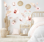 Bohemian Floral Wall Stickers - Large Pack