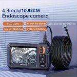 Industrial Endoscope Camera 8MM HD Digital Borescope Inspection Camera 4.3 Inch Ips Lcd Screen Snake Camera With 8 LED Light Aut