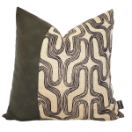 Dark Faux Leather & Pattern Scatter Cover 1