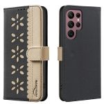 Rfid Color-blocked Floral Phone Case Compatible With Galaxy S22 Ultra