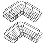Maisonware Stainless Steel Corner Shower Caddy Pack Of 2 Black