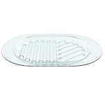 Serving Plate Oval Transparent Glass 35X23 Cm Cucina
