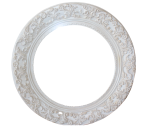 Sorento Round Mirror - White