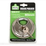 Padlock Discus 80MM Stainless Steel Blst.