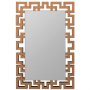 Luxury Geometric Wall Mounted Glass Mirror 120 Cm X 80 Cm Size - Rose Gold