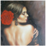 Cushion Cover Lady With Lace Dress