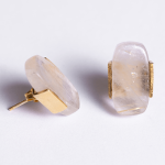 18CT Gold Golden Rutile Gemstone Earrings - Golden Rutile