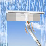 2-IN-1 Extendable Window Squeegee And Scrubber - Long Handle Wet & Dry Use For Glass Car Windows Floors And Furniture Halloween 