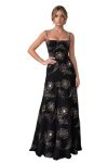 Floral Beaded Prom Dresses Spaghetti Strap Embroidered Bridesmaid Dress Tulle A Line Sleeveless Long Formal Evening Party Gown F