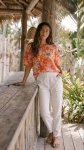 Paloma – White Premium 100% Linen: Straight Leg Pants