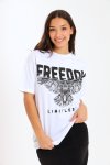 Ladies Printed Slogan Maxi T-shirts
