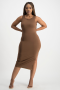 Amanda Basic Dress - Pinecone - L