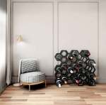 Wine Display Stand - Rust Coat 680X600 Steel