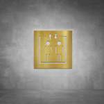 Elevator Sign D02 - Brushed Brass
