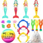 Pool Toys For Kids Mermaid Swim Diving Pool Toys For Toddlers Girls Underwater Sinking Water Ball Games Pool Swim Float Treasure