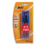 BIC Click Ball Pen Medium 1MM - 7 Pack - Blue