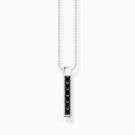Necklace With Black Stones - Silver
