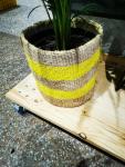 Striped Natural Baskets 30 Cm - Striped Yellow And Natural