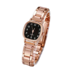 Rose Gold Fashion Watch For Women - Stylish Square Dial Modern Design