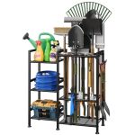 Keomaisyto Garden Tool Organizer For Garage Organization 3 Tier Yard Tool Storage Rack With 35 Long-handled Tool Slots Heavy Dut