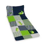 Animal Nap Pad Travel Nap Pad Crocodile Green Navy Patchwork