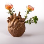 Pumping Love Heart Vase - Medium - Sand