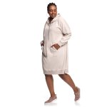 Plus Size Casual Sweater Dress - Natural