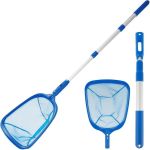 Pool Skimmer Net With Adjustable Pole And Fine Mesh