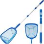 Pool Skimmer Net With Adjustable Pole And Fine Mesh