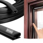 Rubber Weather Stripping Door Seal Strip Self-adhesive Door Weather Stripping Strip Soundproof D Shape Waterproof Weatherstrippi
