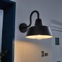 Downfacing Wall Lamp E27 60W IP44 Metal Black Matt