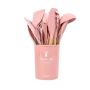 12 Piece Kitchen Utensil Set With Wooden Handle - Black