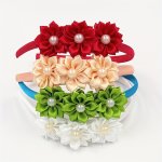 Adorable Faux Pearl Flowers Headband Princess Hair Accessory For Teen Girls