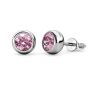 DESTINY October/pink Tourmaline Birthstone Earrings With Swarovski Crystal