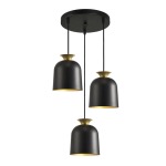 Arabella Metal Trio Pendant Light Black