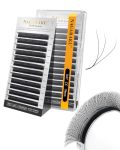 Nagaraku W Shape Eyelash Extension 3D Cluster Premade Fans Eye Lashes Faux Mink Matte Black Easy Fanning False Eyelashes Supplie