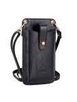 Polo Vegan Cellphone Purse In Black - Black Onesize