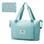 Expandable Travel Duffel Tote Bag - Foldable Overnight Weekender Carry-on Swim & Gym Bag - Fits Spirit Airlines Personal Item Si