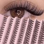 200 Clusters Of Dense Curly Cluster Eyelashes Natural And Soft Single Eyelash 9-16MM Mixed 0.07MM C/d Lightweight Waterproof And Long-lasting Diy Self-transplantation 3D Effect