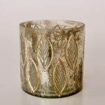 Antique Glass Gold Leaf Vase 15.5X15.5CM