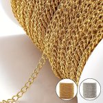 2METERS Stainless Steel Extension Chain 2 3 4MM Golden steel Necklace Chains Bracelet Chain Accessories For Jewelry Making