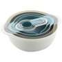 8PC Colander & Sifter Baking Prep Nesting Bowls-measuring Cups Set