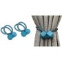 Matoc Magnetic Curtain Rope Tieback - Rock Design - Blue