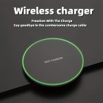 Sleek 15W Fast Wireless Charger - USB Desktop Power Stand For Iphone 14 13 12 11 Pro XS Max MINI X Xr Induction Fast