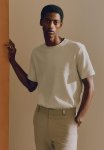 Regular Fit Textured T-Shirt - Beige