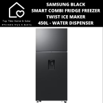 Samsung Black Smart Combi Fridge Freezer Twist Ice Maker - 450L Water Dispenser